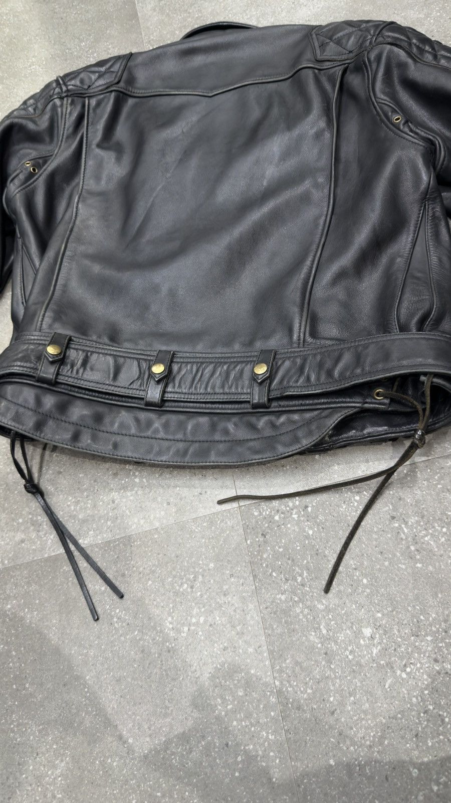 Japanese Brand × Kadoya Kadoya evo diamond lattice cable stayed leather jacket Size US XXL / EU 58 / 5 - 13 Thumbnail