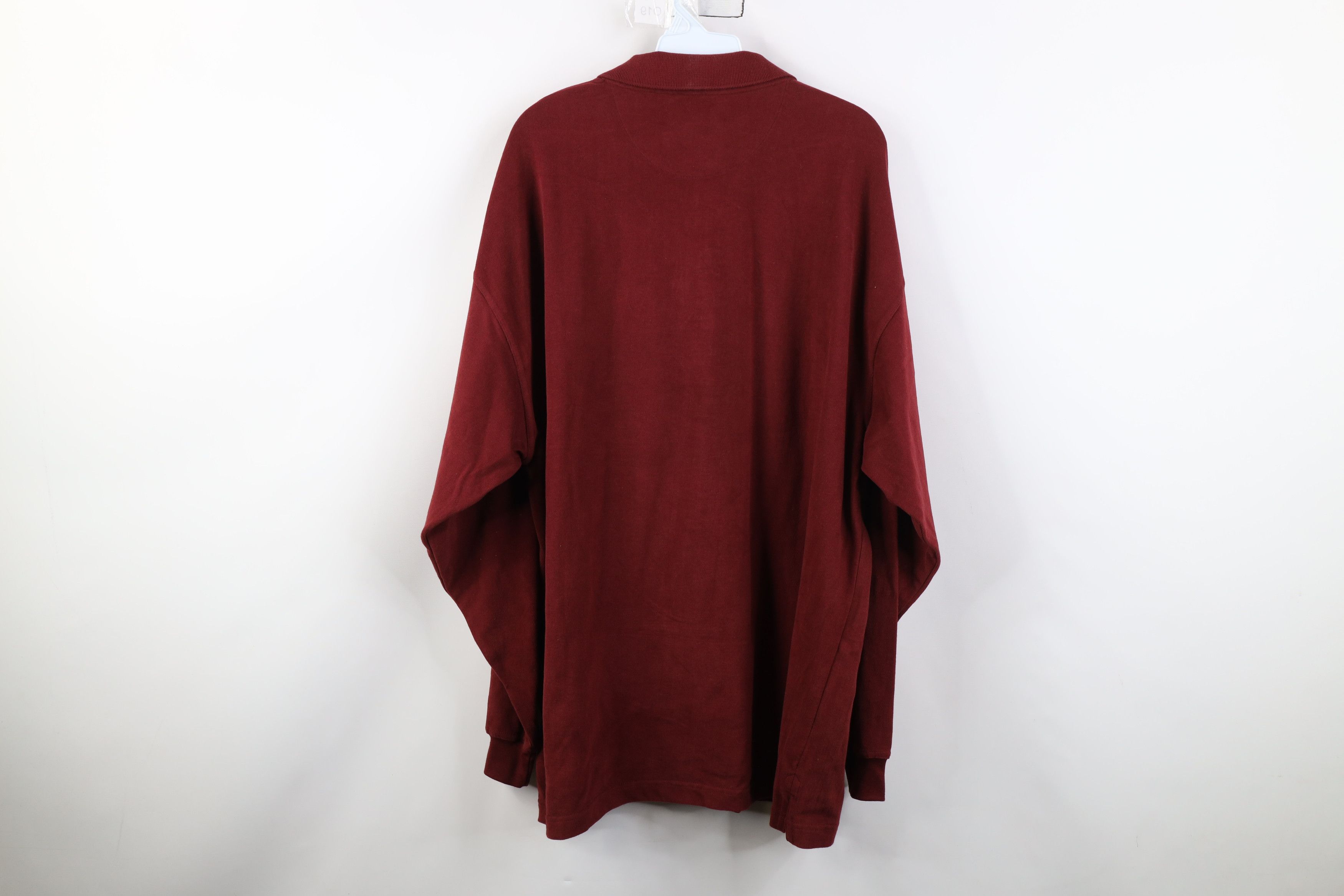 Vintage Deadstock Vintage 90s Streetwear Long Sleeve Rugby Polo Red Size US L / EU 52-54 / 3 - 13 Thumbnail