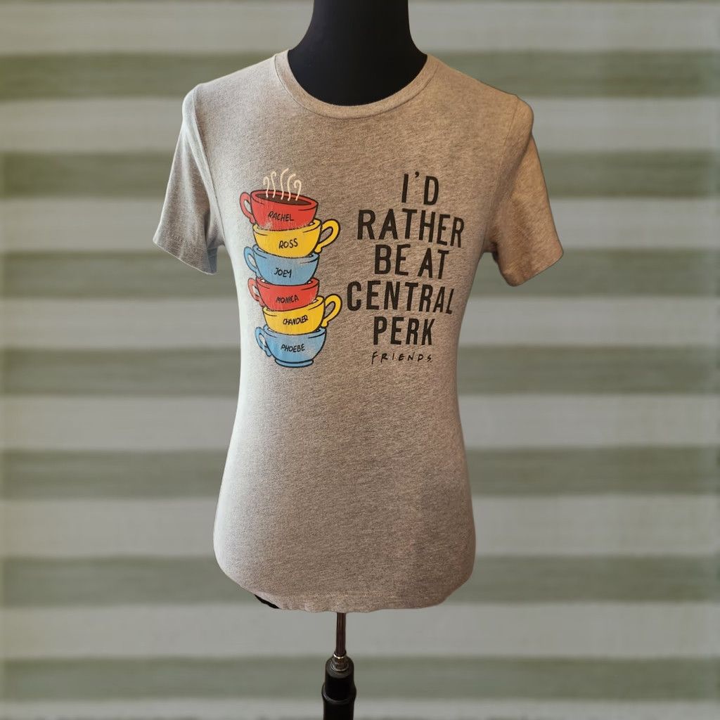 Vintage Friends I'd Rather Be At Central Perk Gray Short Sleeve T Shirt Size S Mens Size US S / EU 44-46 / 1 - 1 Thumbnail