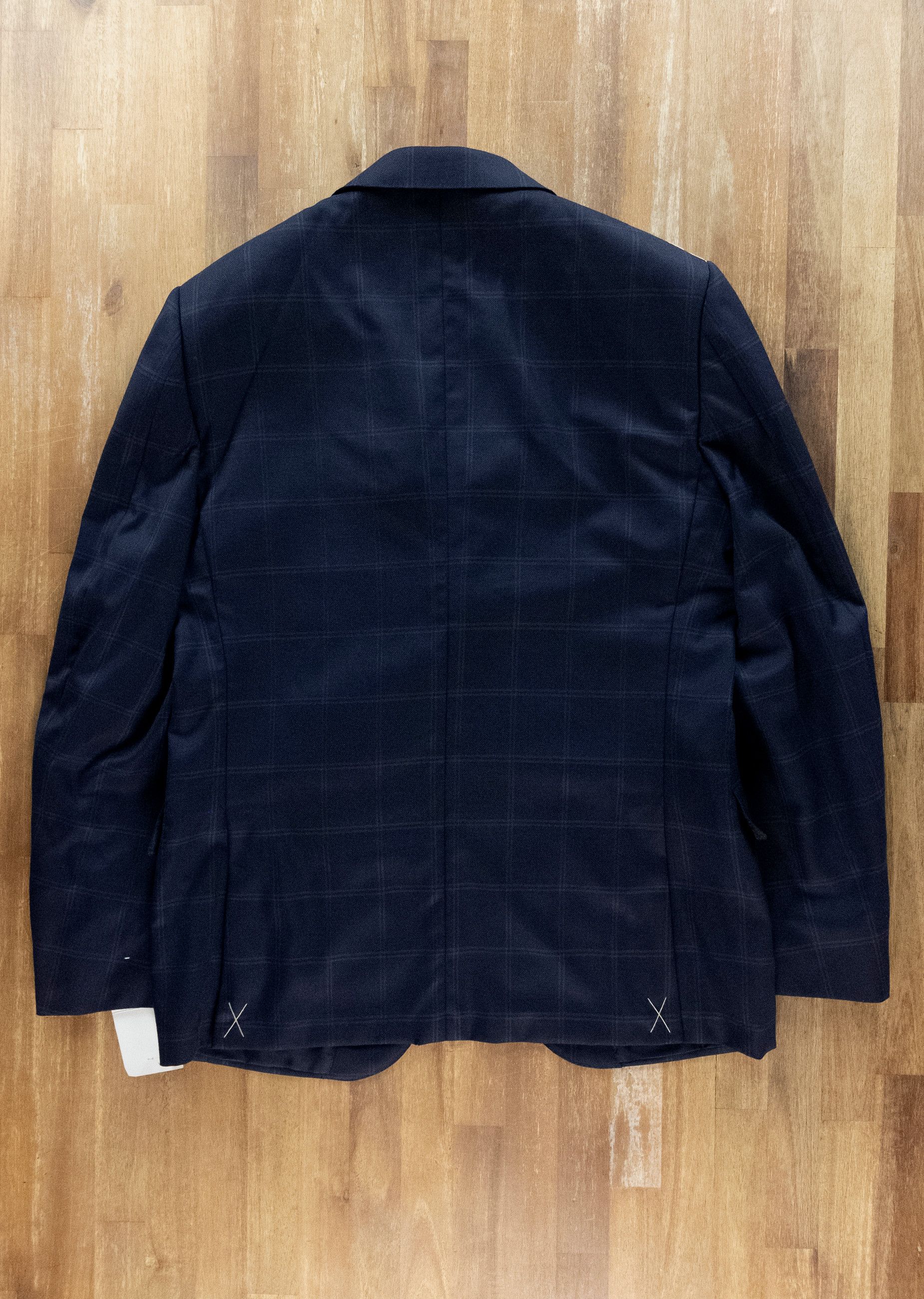 Ermenegildo Zegna ERMENEGILDO ZEGNA navy blue windowpane wool sportcoat 38C Size 38S - 8 Thumbnail