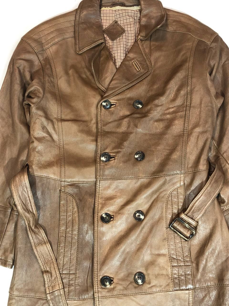 Vintage Vintage Coat Leather Jacket Vintage Brown Size US S / EU 44-46 / 1 - 5 Thumbnail