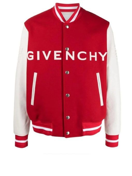 image of Givenchy O1Srvl11E0524 Varsity Jackets In White/red, Men's (Size XL)