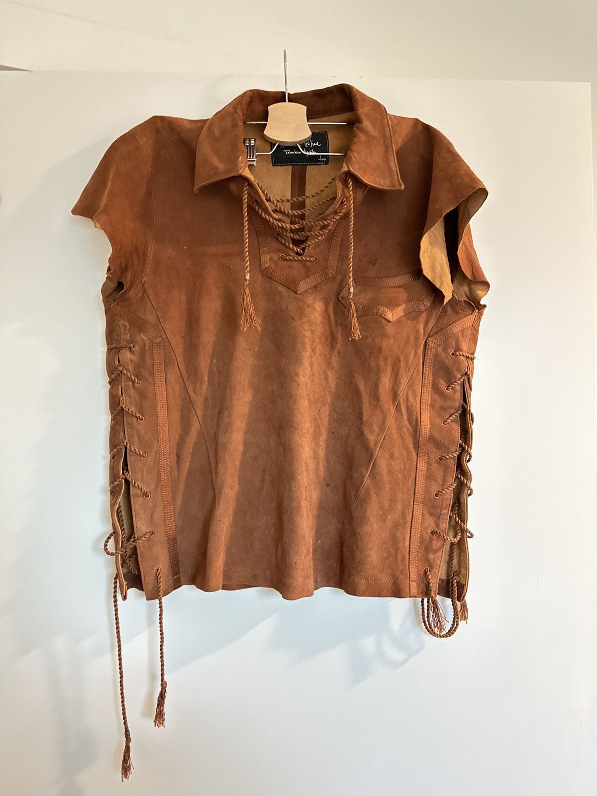 Number (N)ine Number (N)ine by Takahiro Miyashita Archive LeatherSuede Top  | Grailed