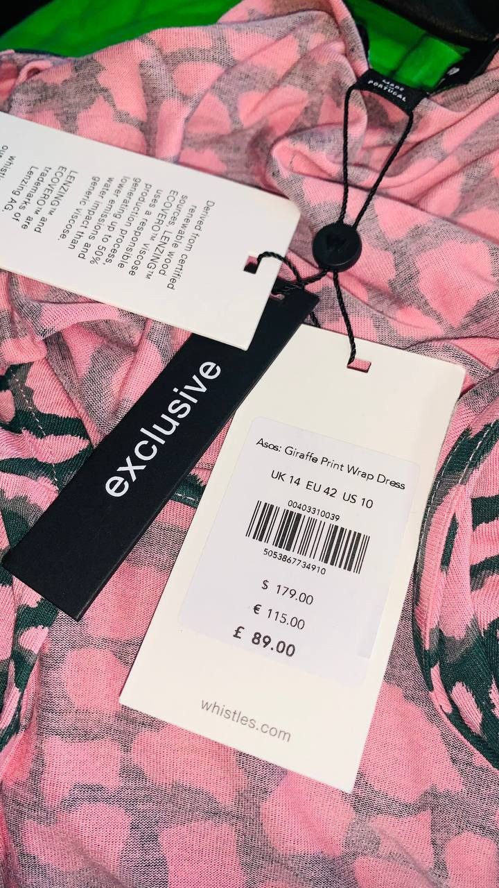 Whistles WHISTLES | Giraffe Print Wrap Mini Dress | US 10 UK 14 | NWT Size XL / US 12-14 / IT 48-50 - 6 Thumbnail
