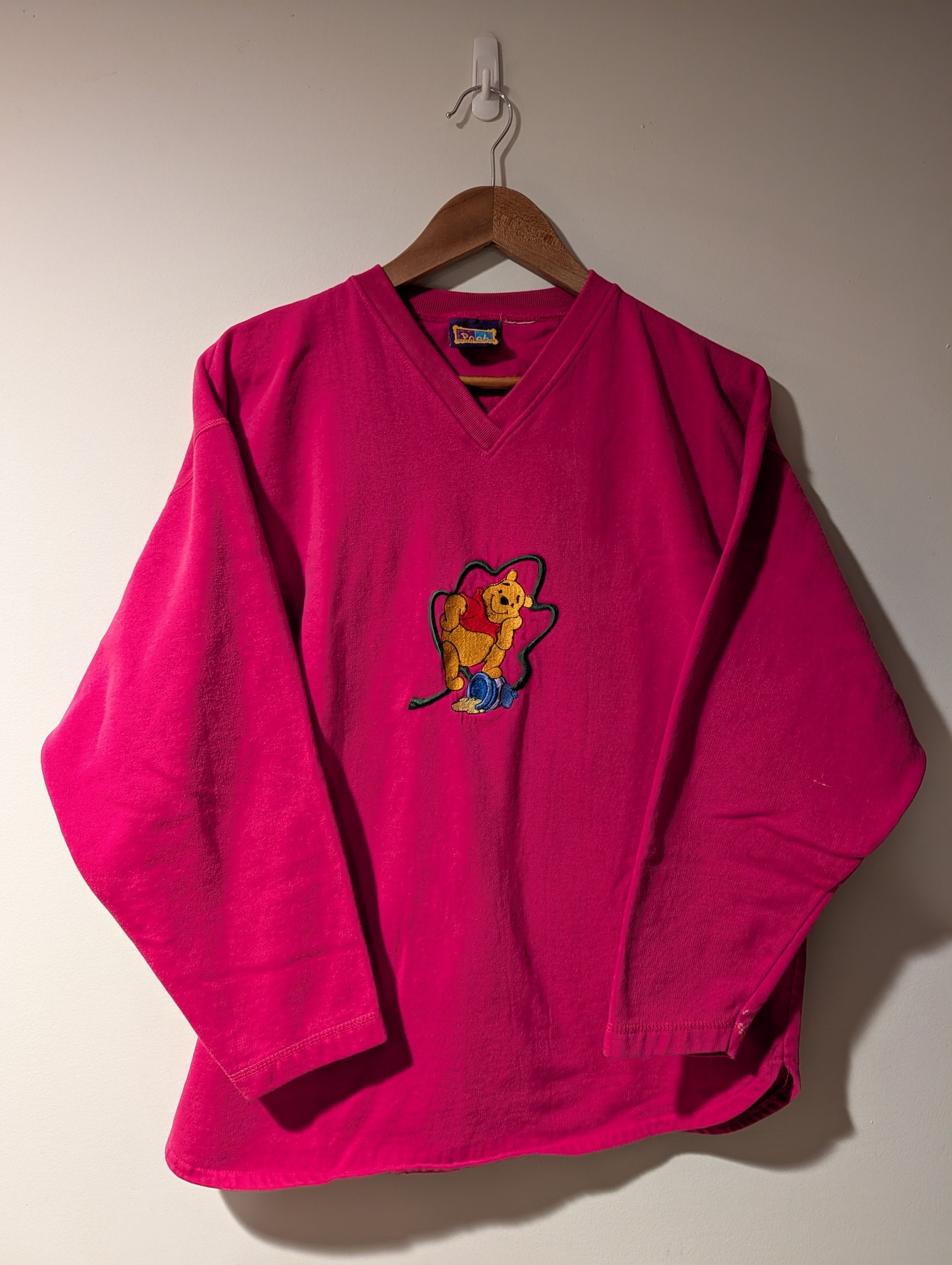 Disney Vintage Winnie The Pooh Sweatshirt Crewneck Disney Pink 90s Size M / US 6-8 / IT 42-44 - 1 Thumbnail