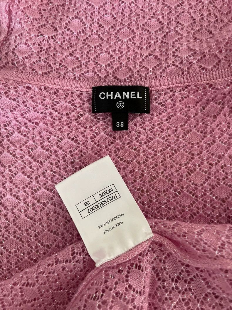 Chanel Chanel 23k pink lace cashmere sweater Size XS / US 0-2 / IT 36-38 - 3 Thumbnail