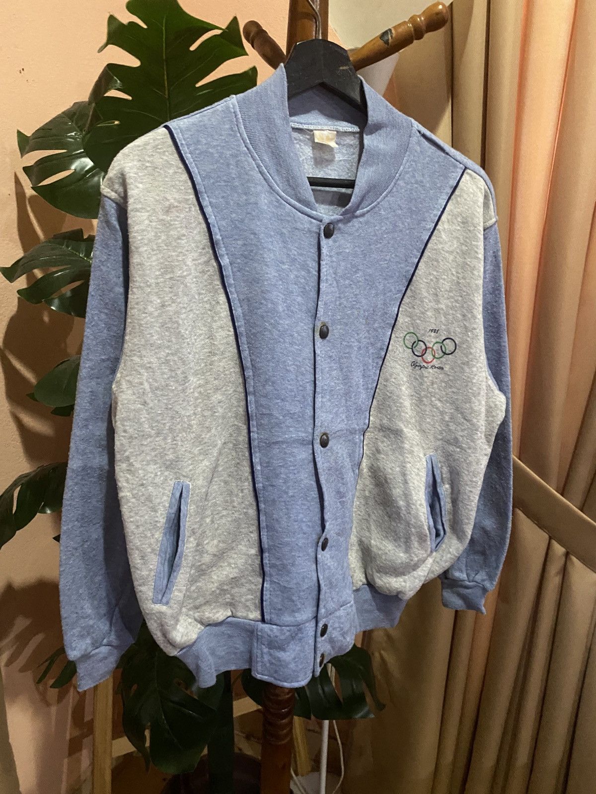 Vintage Vintage 1988 Olympic Korea Snap Button Varsity Jacket Size US S / EU 44-46 / 1 - 3 Thumbnail