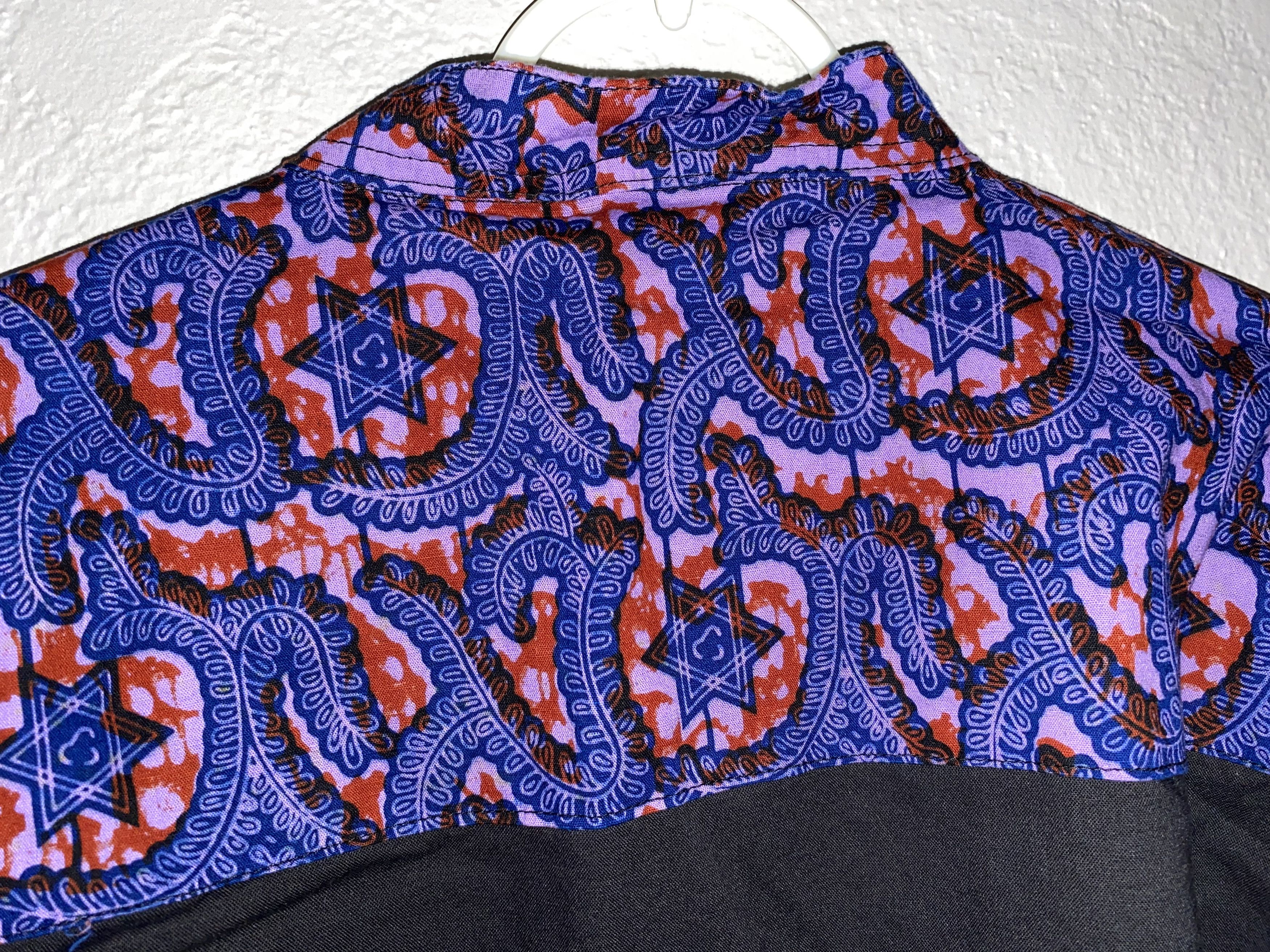 Handmade × Homemade RARE African Motif Pattern STAR Design GHANA Africa t shirt Size US L / EU 52-54 / 3 - 6 Thumbnail