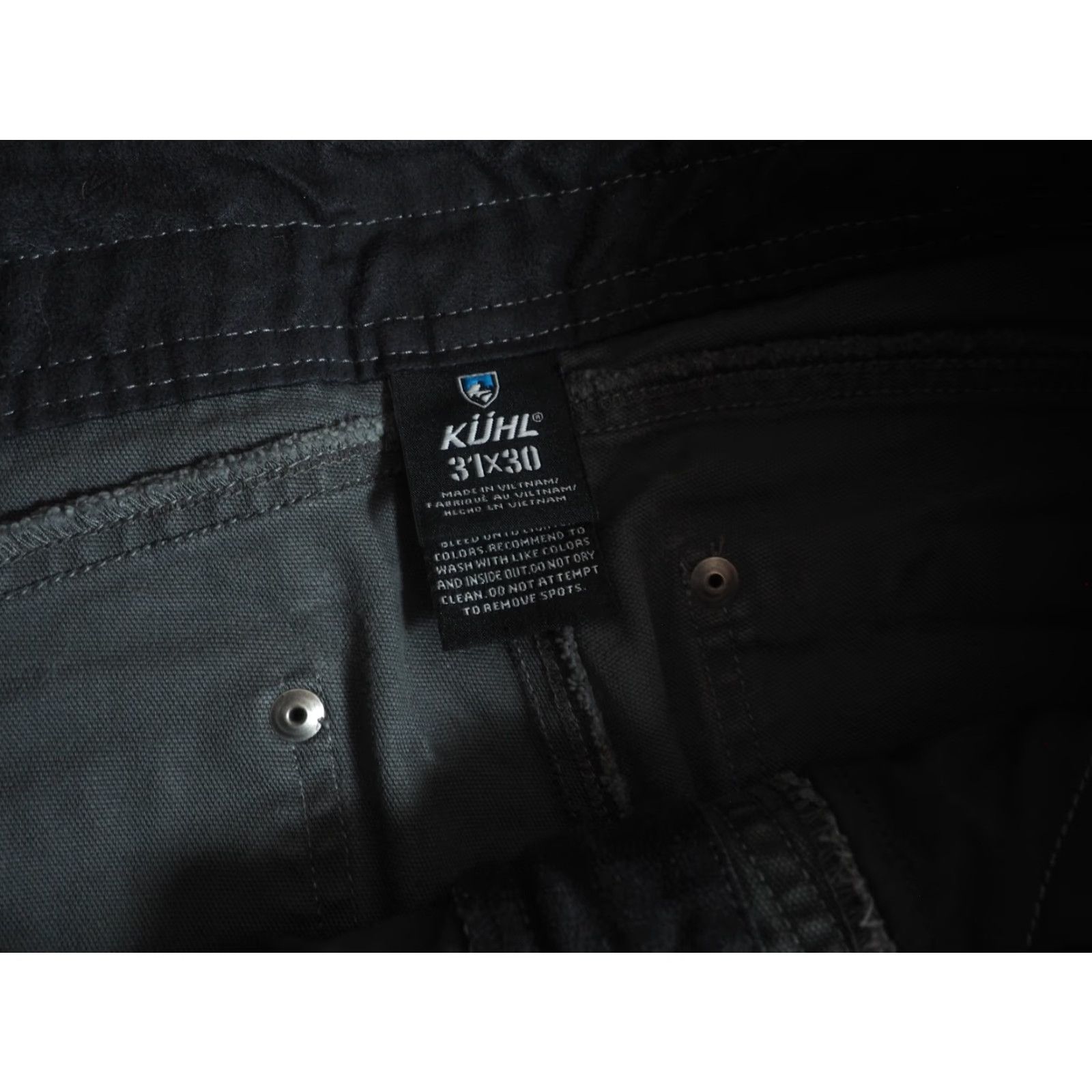 Logo 7 Kuhl Lawless Faded Gray Canvas Outdoor Hiking 31x30 Logo Work Pants Mens Size US 31 - 6 Thumbnail