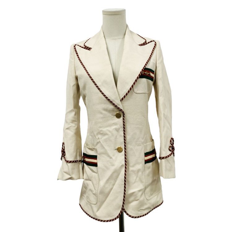 Gucci Gucci Horsebit Web Detail Blazer Size 36 Size XS / US 0-2 / IT 36-38 - 1 Thumbnail
