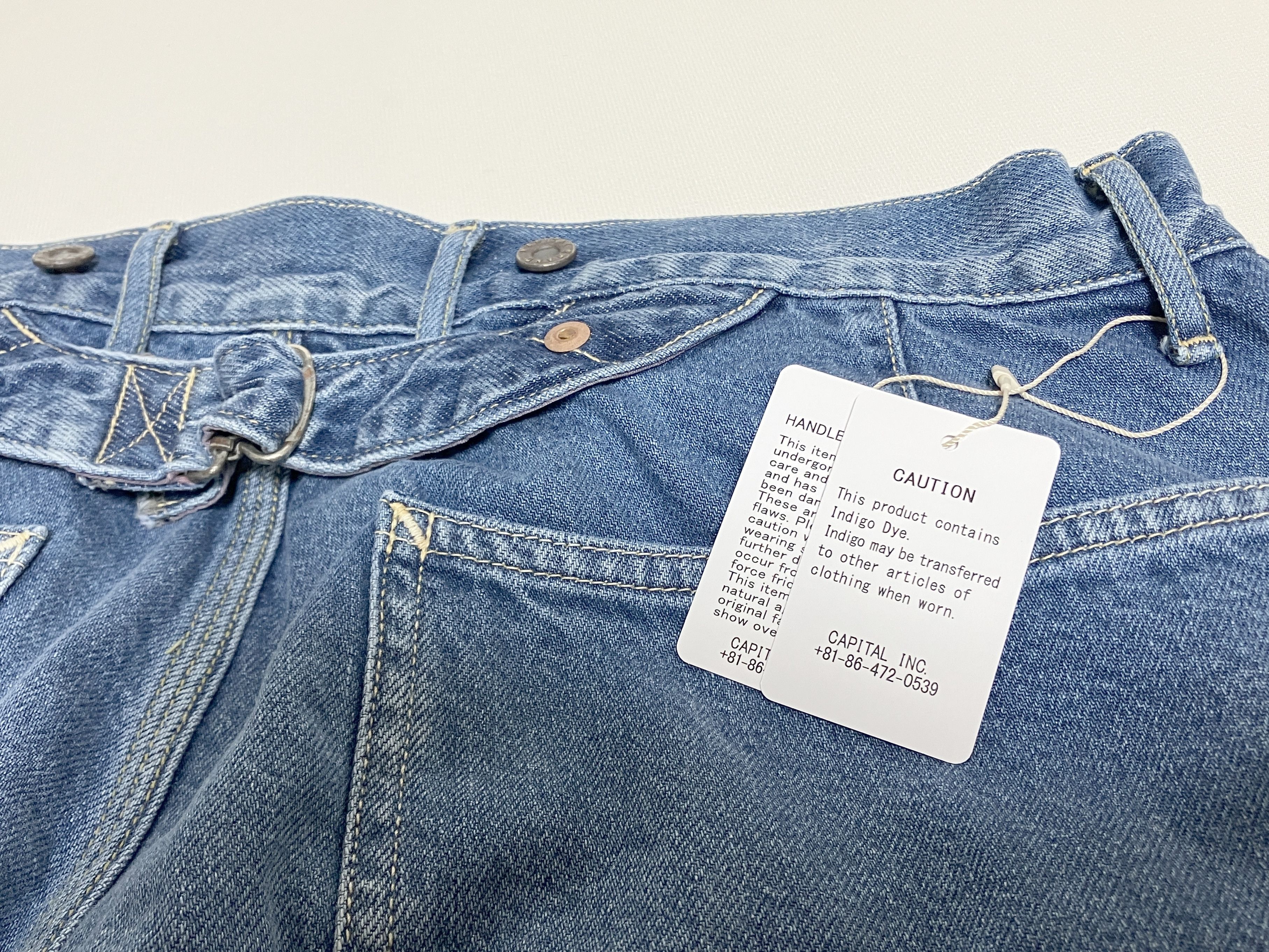 Kapital Kapital 11.5 oz Denim Lumber Pants Processed indigo new 3 Size US 33 - 4 Thumbnail