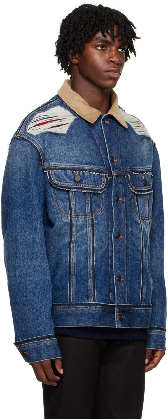 Maison Margiela o1mris0824 Denim Jacket in Indigo Size US L / EU 52-54 / 3 - 5 Thumbnail