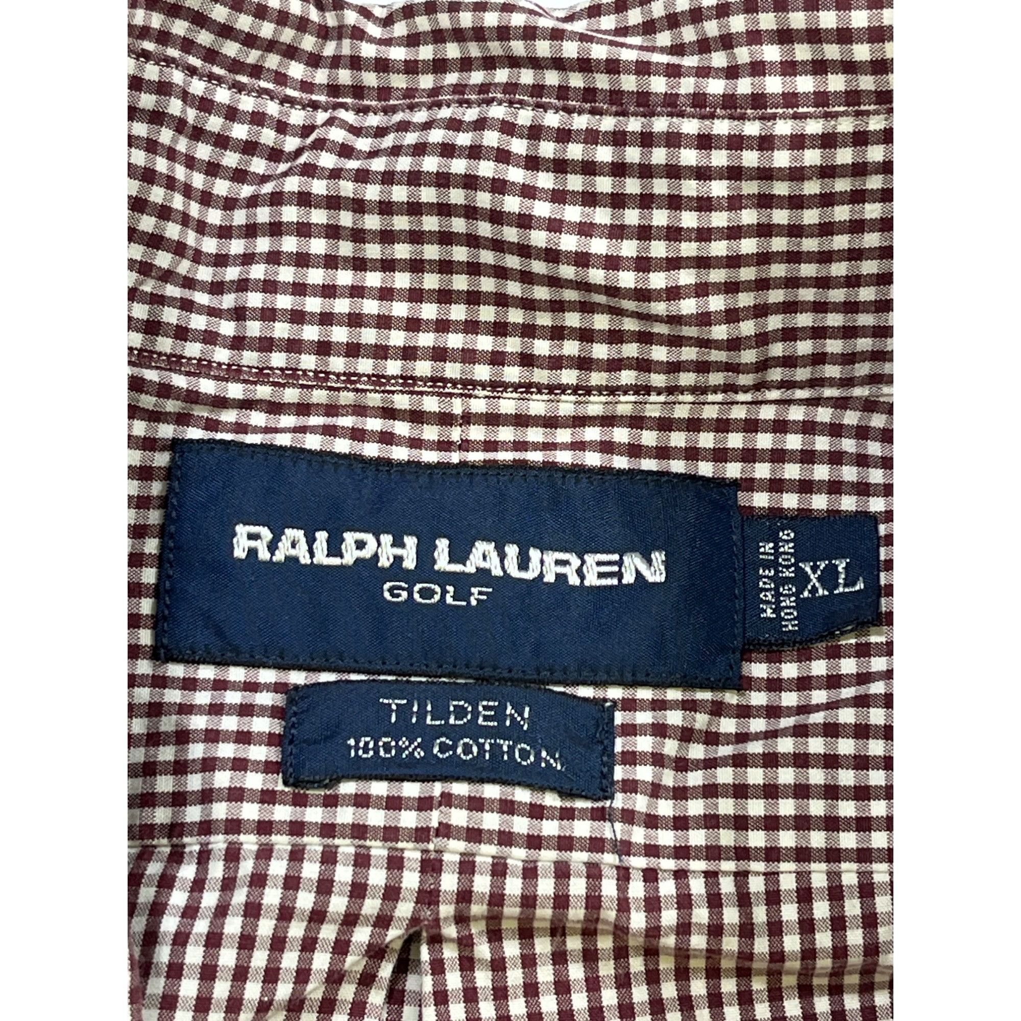 RLX Ralph Lauren Ralph Lauren Golf SKU 7736 Mens Maroon Button Down Long Slee Size US XL / EU 56 / 4 - 9 Thumbnail
