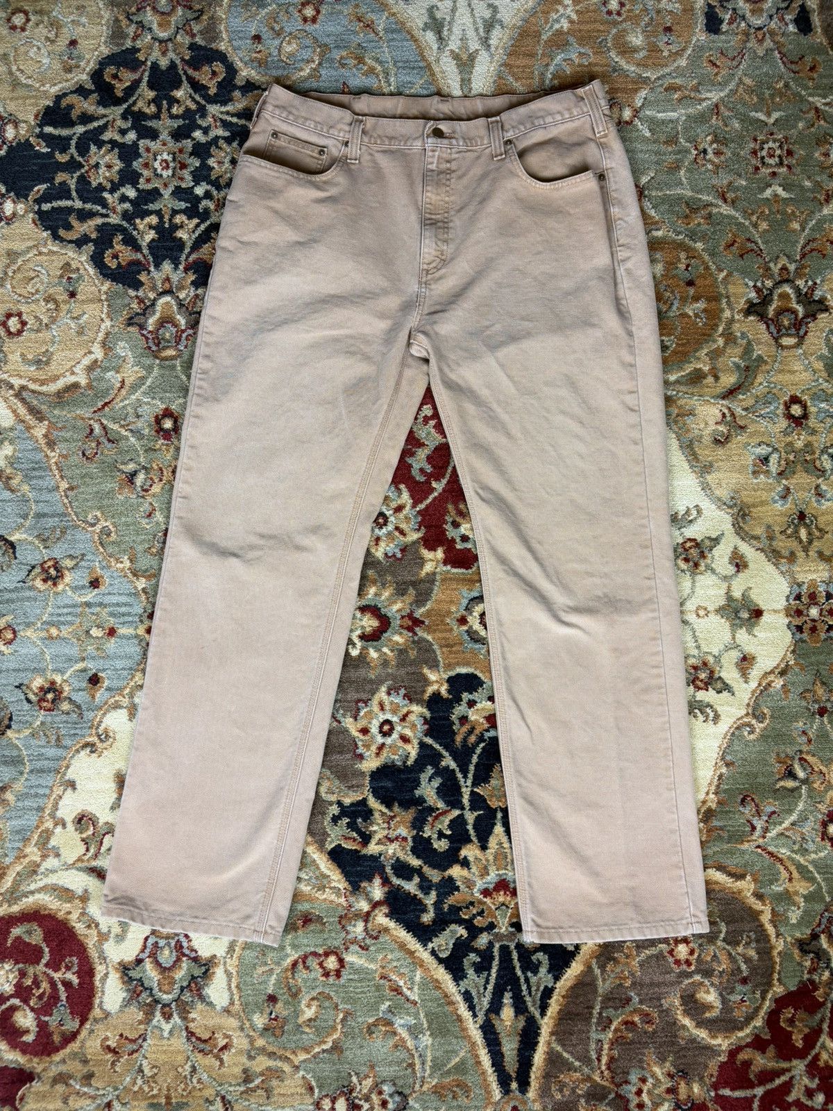 Carhartt × Vintage Vintage Carhartt Beige Denim pants Size US 40 / EU 56 - 1 Thumbnail