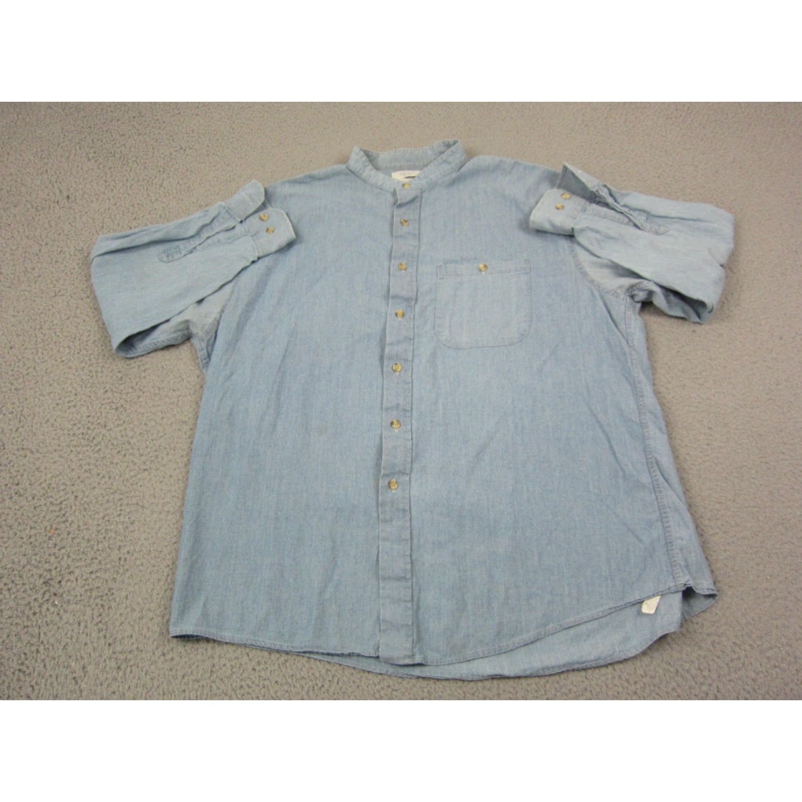 Arrow Vintage Arrow Shirt Mens XL Blue Chambray Button-Up Collar Pocketed 17 Regular Fit USA Size US XL / EU 56 / 4 - 2 Thumbnail