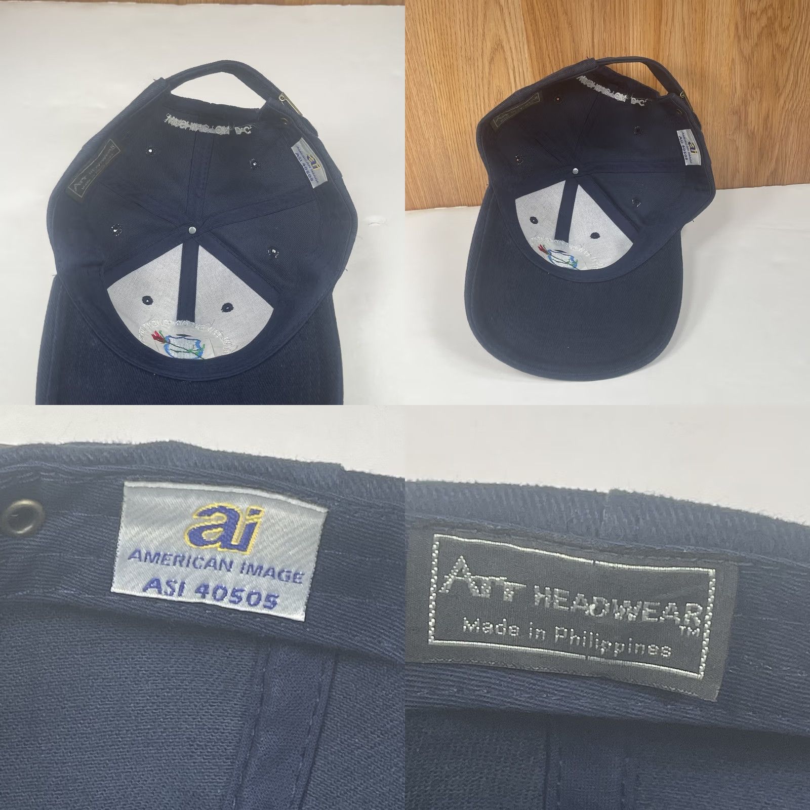 Vintage ATT Headwear Washington DC Adult Adjustable StrapBack Baseball Hat Cap Navy Size ONE SIZE - 8 Thumbnail