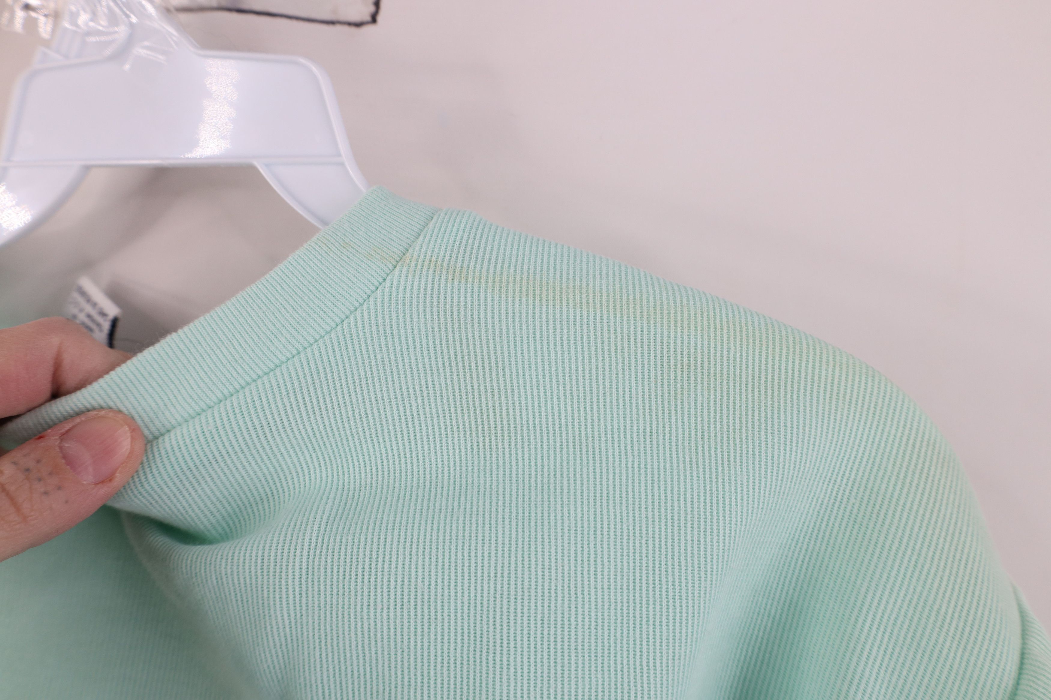 Vintage Vintage 80s 90s Streetwear Knit Henley T-Shirt Mint Green Size US L / EU 52-54 / 3 - 11 Thumbnail