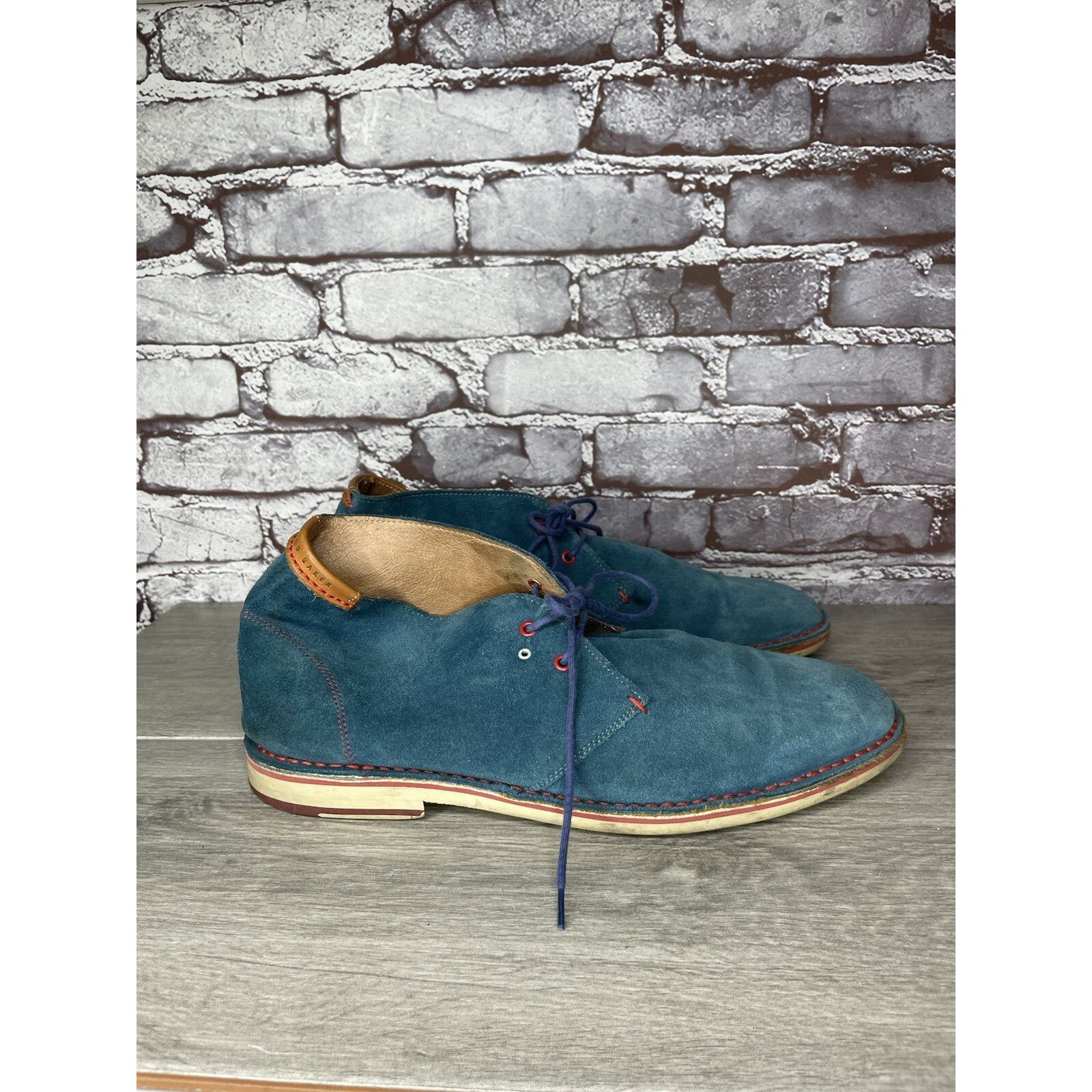 Ted Baker Ted Baker London Blue Suede Leather Lace Ankle Chukka Boots Size US 11 / EU 44 - 17 Thumbnail