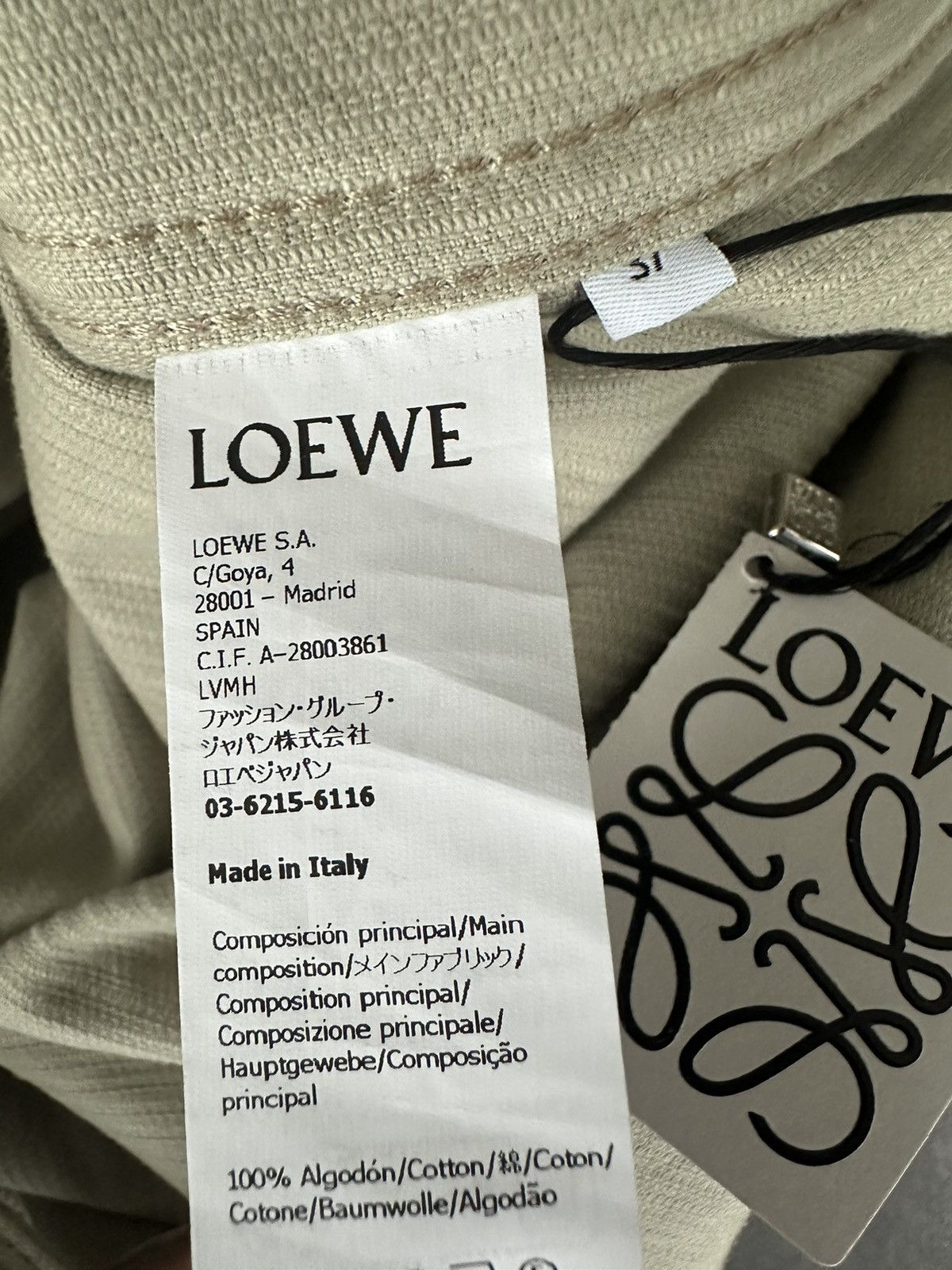 Loewe Loewe Men's Natural Corduroy Overshirt Creta Size US XS / EU 42 / 0 - 6 Thumbnail