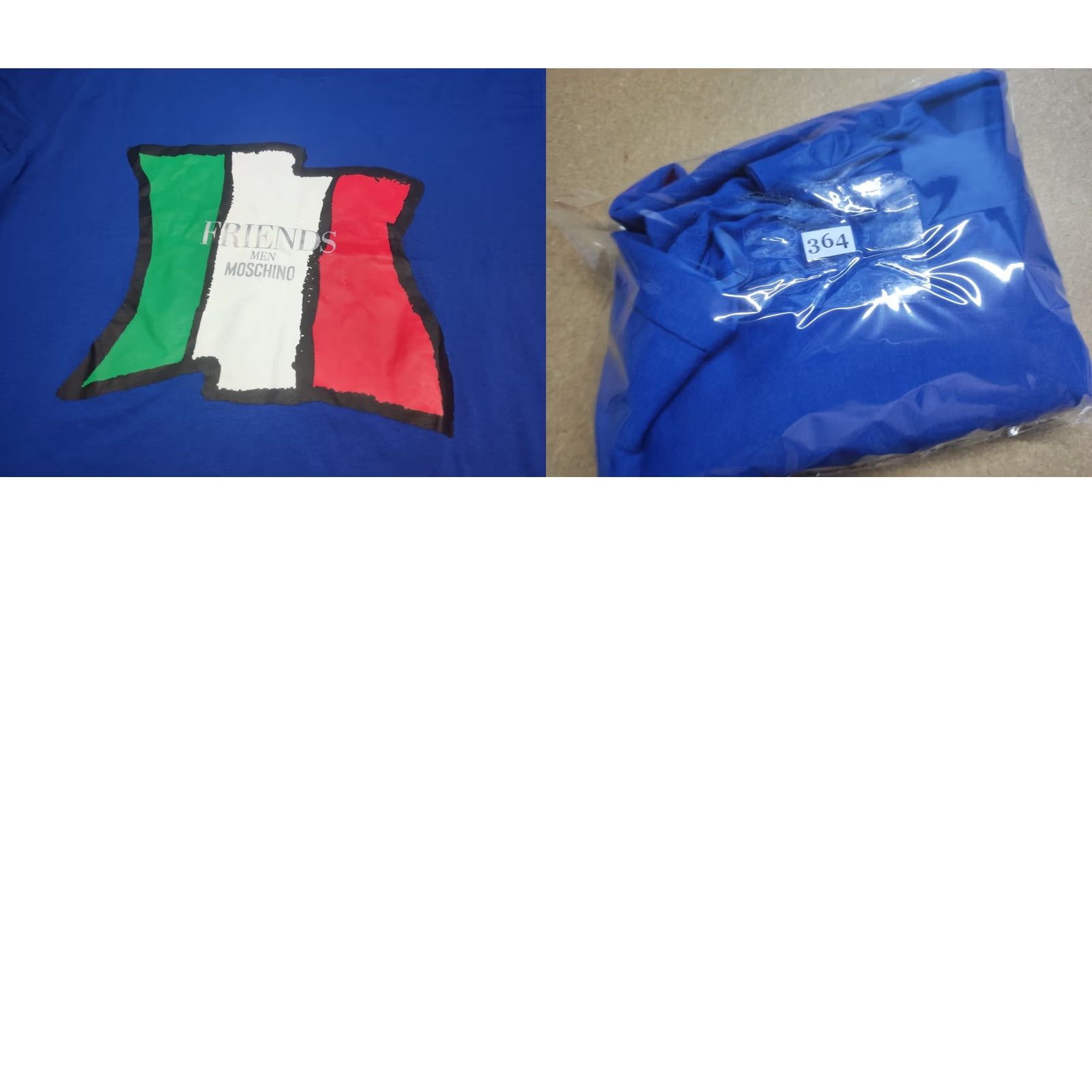 Moschino Moschino T-Shirt Mens Size L Blue Italy Flag Short Sleeve Canvas Cotton Size US L / EU 52-54 / 3 - 10 Thumbnail