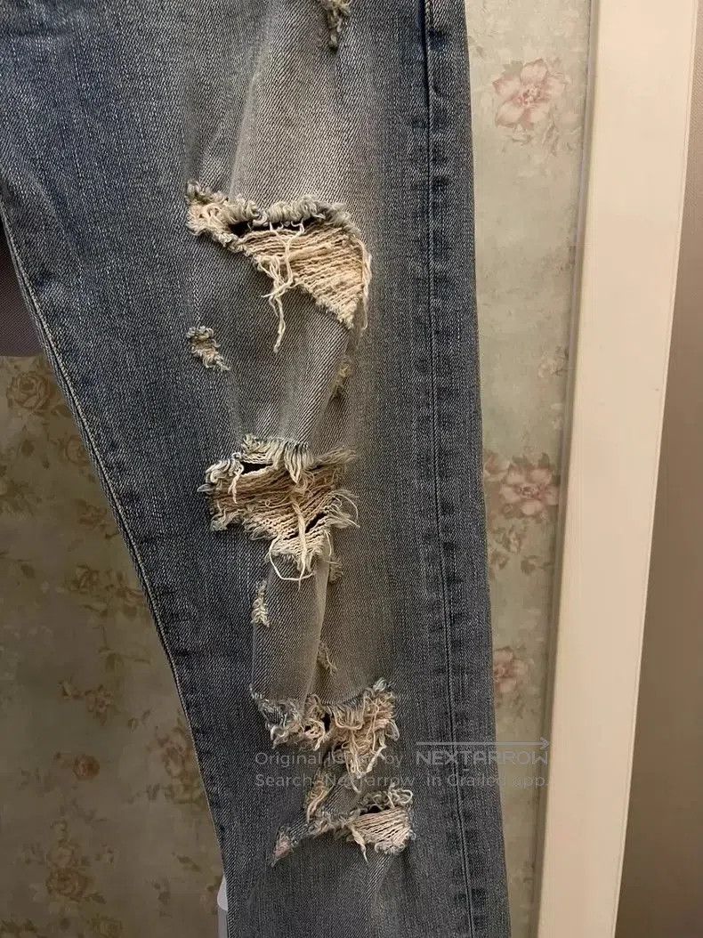 Saint Laurent Paris YSL SLP Distressed Blue Jeans. Size US 30 / EU 46 - 4 Thumbnail