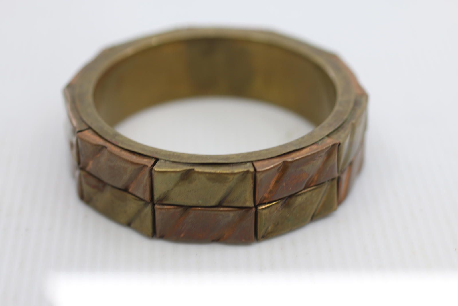 Unknown London Vintage Brutalist Copper Brass Cuff Bracelet Modernist Tone Size ONE SIZE - 1 Thumbnail