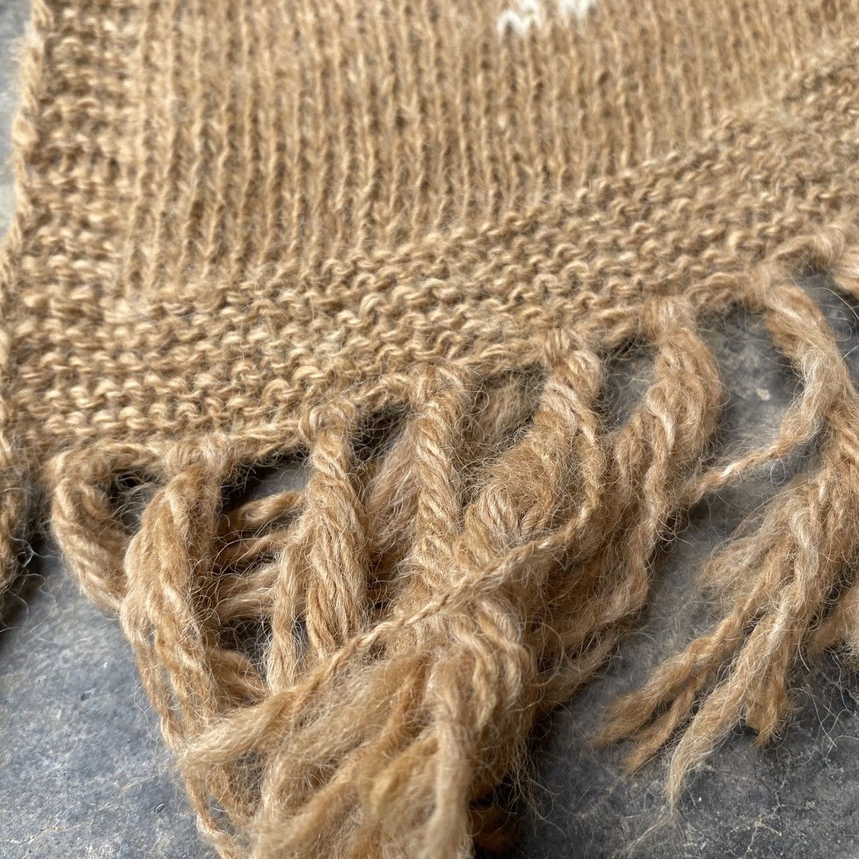 Designer × Japanese Brand Camel Brown Alpaca Pattern Scarf Size ONE SIZE - 13 Thumbnail