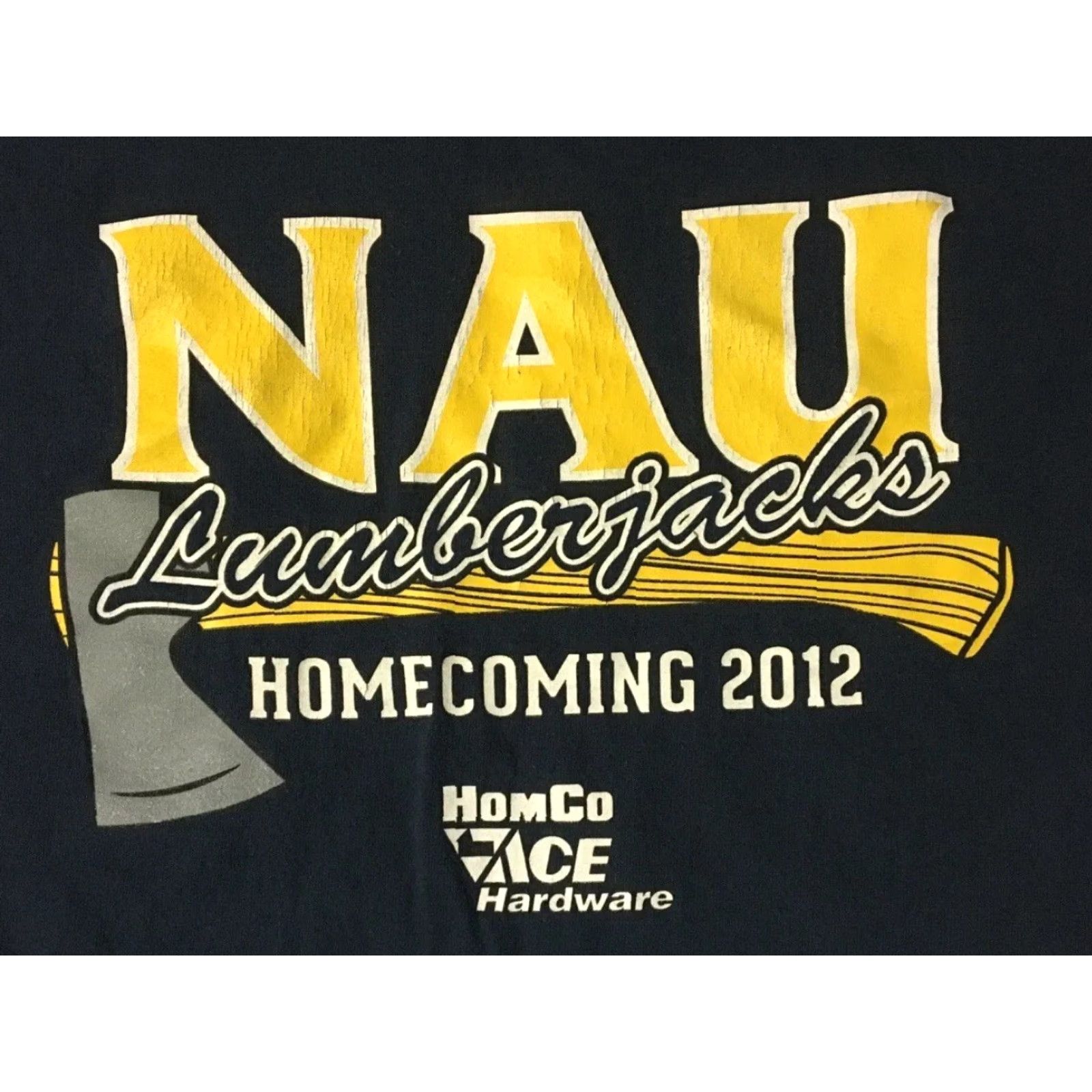Lumberjack VINTAGE Carhartt NAU Lumberjacks Homecoming Faded Shirt M Blue College 90s Graphic Tee Mens Shirt Size US M / EU 48-50 / 2 - 3 Thumbnail