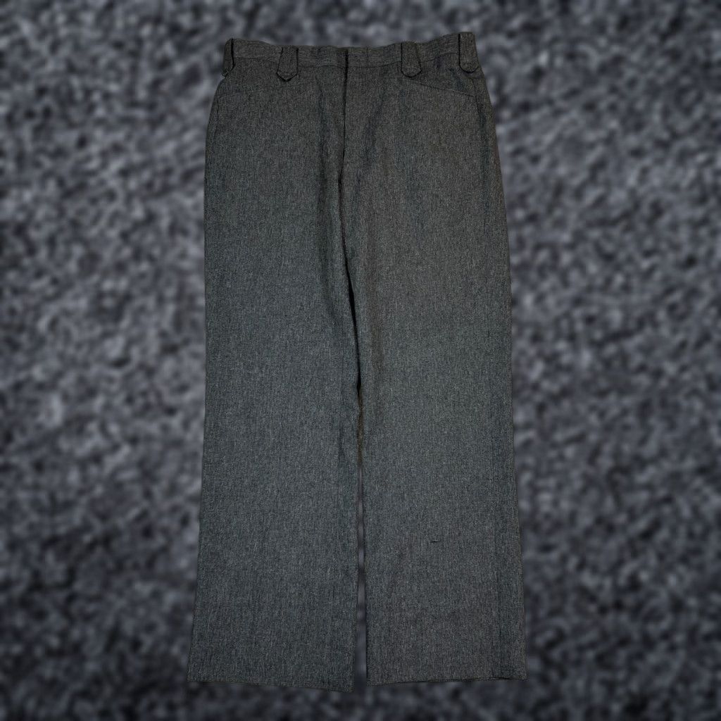 Vintage Circle S Men's Charcoal Black Western Dress Pants Size 35 x 30 Regular Straight Front Pockets Size US 35 - 1 Thumbnail