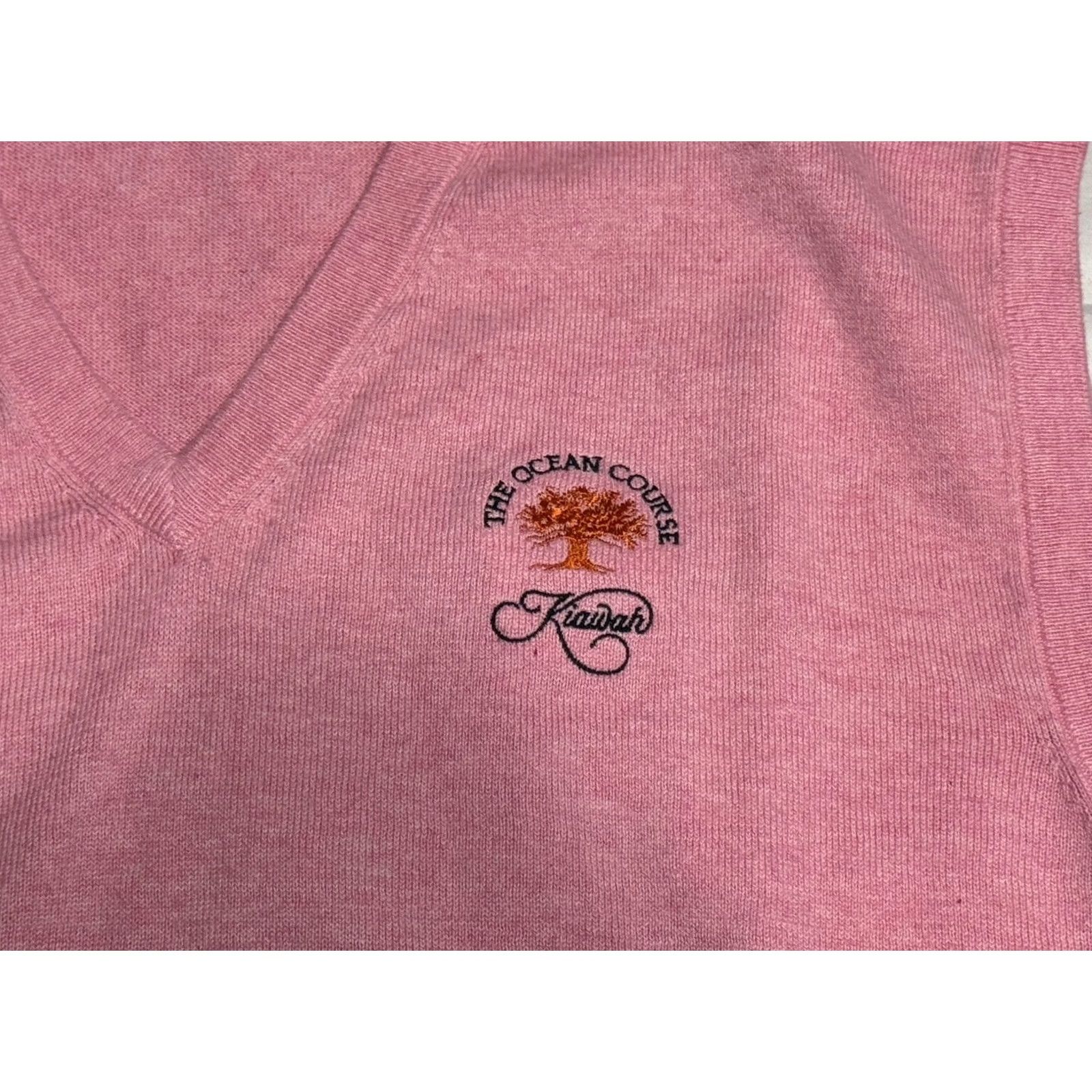 Peter Millar VINTAGE Peter Millar Vest Mens XL Pink Pullover V-Neck Sweater Golf Cashmere Blend Size US XXL / EU 58 / 5 - 2 Thumbnail