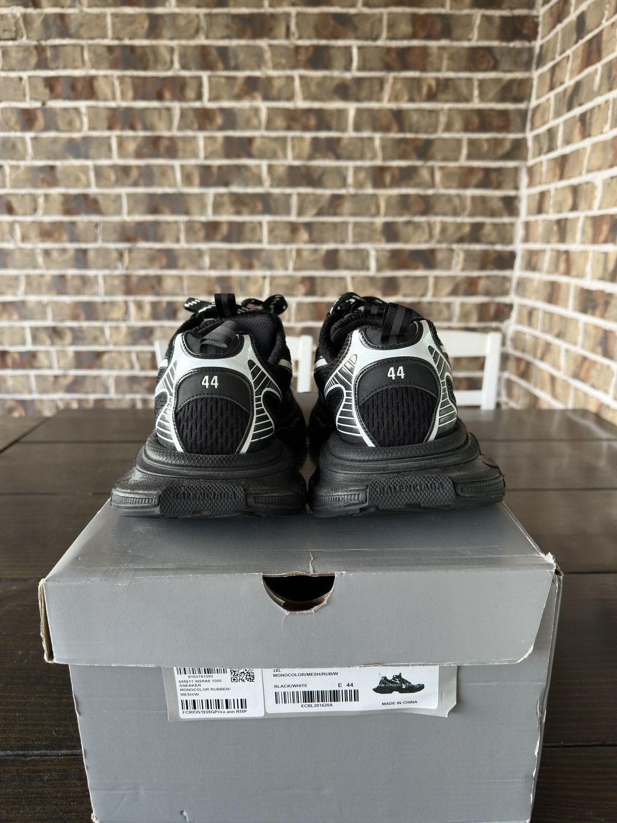 Balenciaga Balenciaga 3XL Sneakers Black Silver Size US 11 / EU 44 - 4 Thumbnail