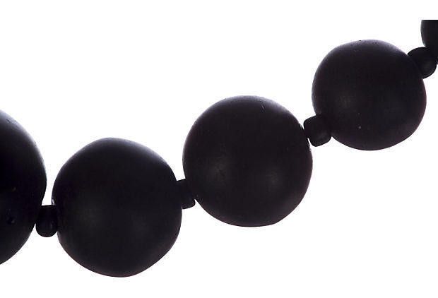 Handmade Victorian Frosted Jet Ball Bead Necklace Size ONE SIZE - 3 Thumbnail