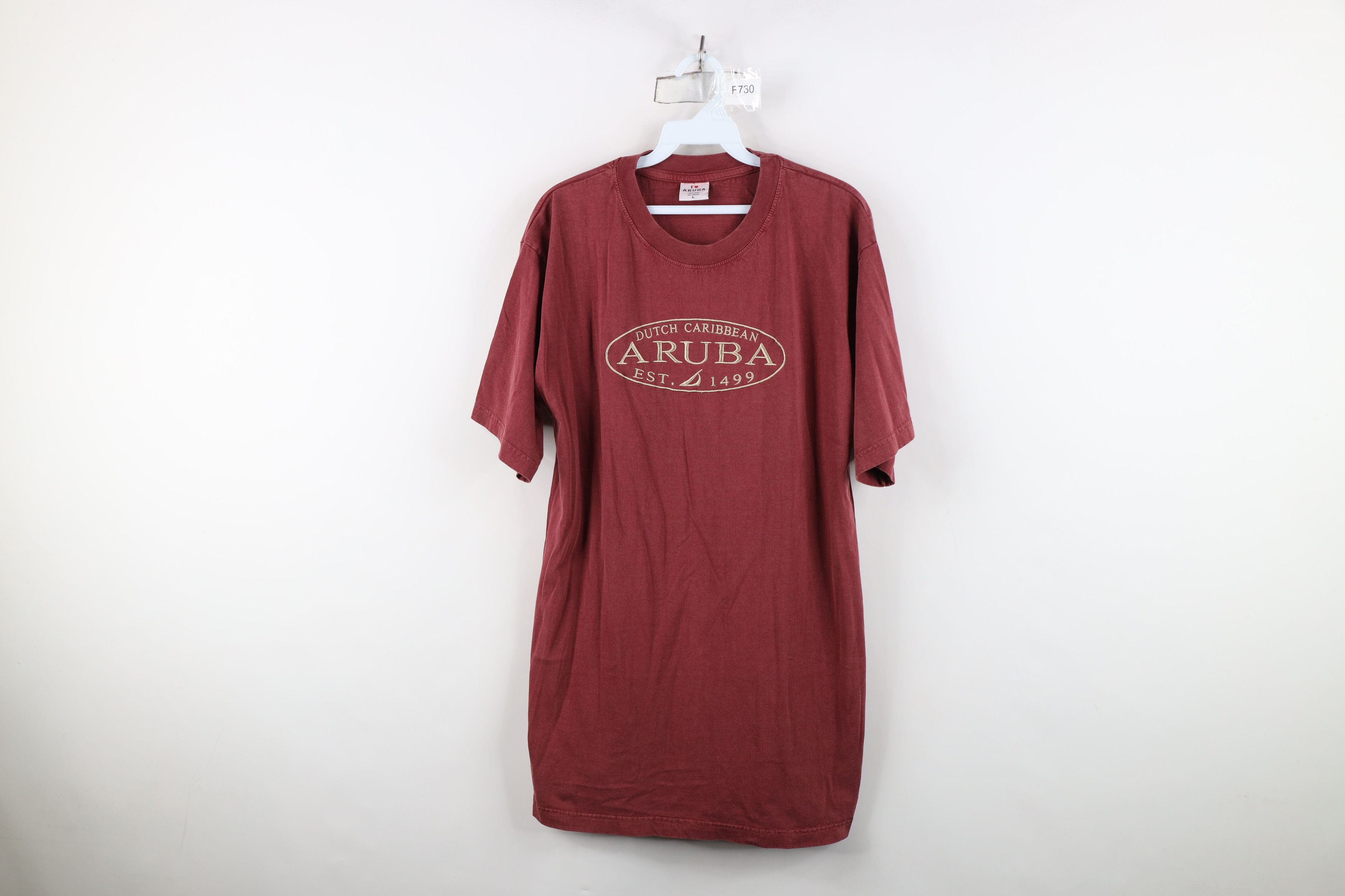 Vintage Vintage 90s Streetwear Stonewash Caribbean Aruba T-Shirt Size US L / EU 52-54 / 3 - 1 Thumbnail