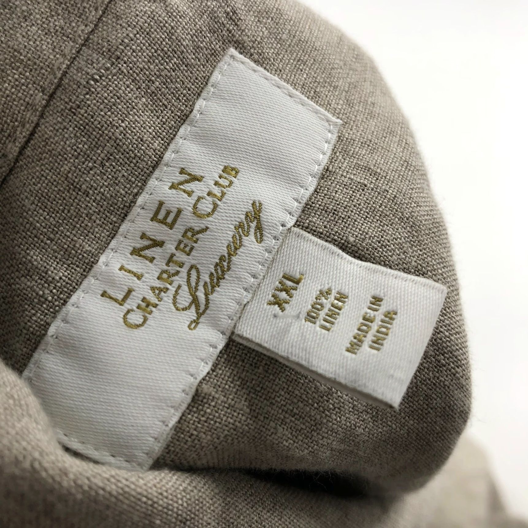 Charter Club Charter Club Luxury XXL 100% Linen Long Sleeve Shacket Shirt Jacket Beige MINT Shirt Womens Basic Casual All Seasons Size XXL / US 16-18 / IT 52-54 - 8 Thumbnail