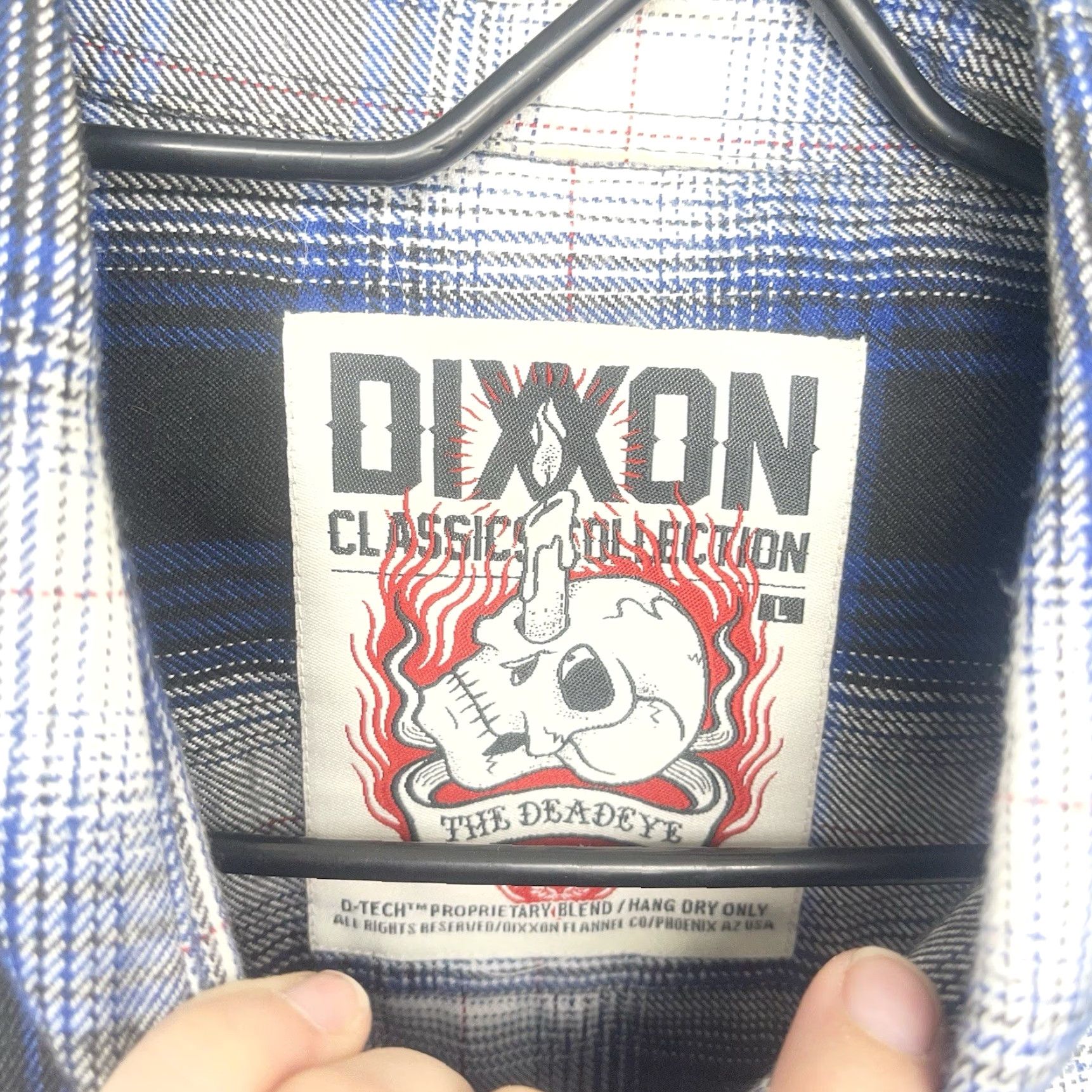 Vintage Dixxon Shirt Mens L Long Sleeve Plaid Button-Down Collared Blue White Flannel The Deadeye Size US L / EU 52-54 / 3 - 5 Thumbnail