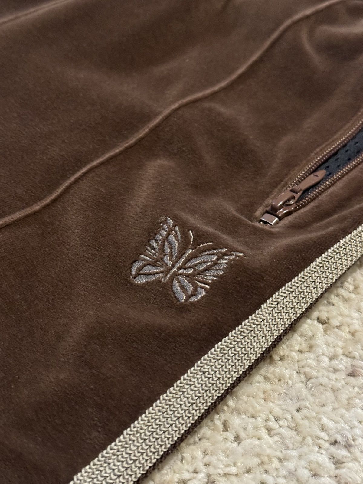 Needles Needles Velour/Velvet Trackpants - Brown Size US 30 / EU 46 - 2 Thumbnail