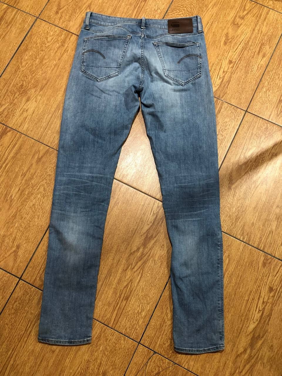 G-Star G-STAR RAW 3301 Slim Jeans Slim Fit Tapered Blue Stretch Size US 34 / EU 50 - 15 Thumbnail