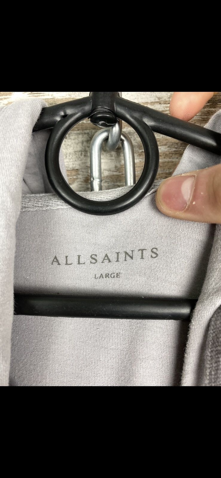Allsaints × Vintage Mens Vintage Allsaints Zip Up Light Hoodie Size US L / EU 52-54 / 3 - 3 Thumbnail