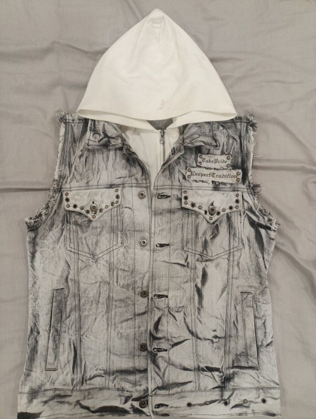 Rare In the attic distressed denim vest