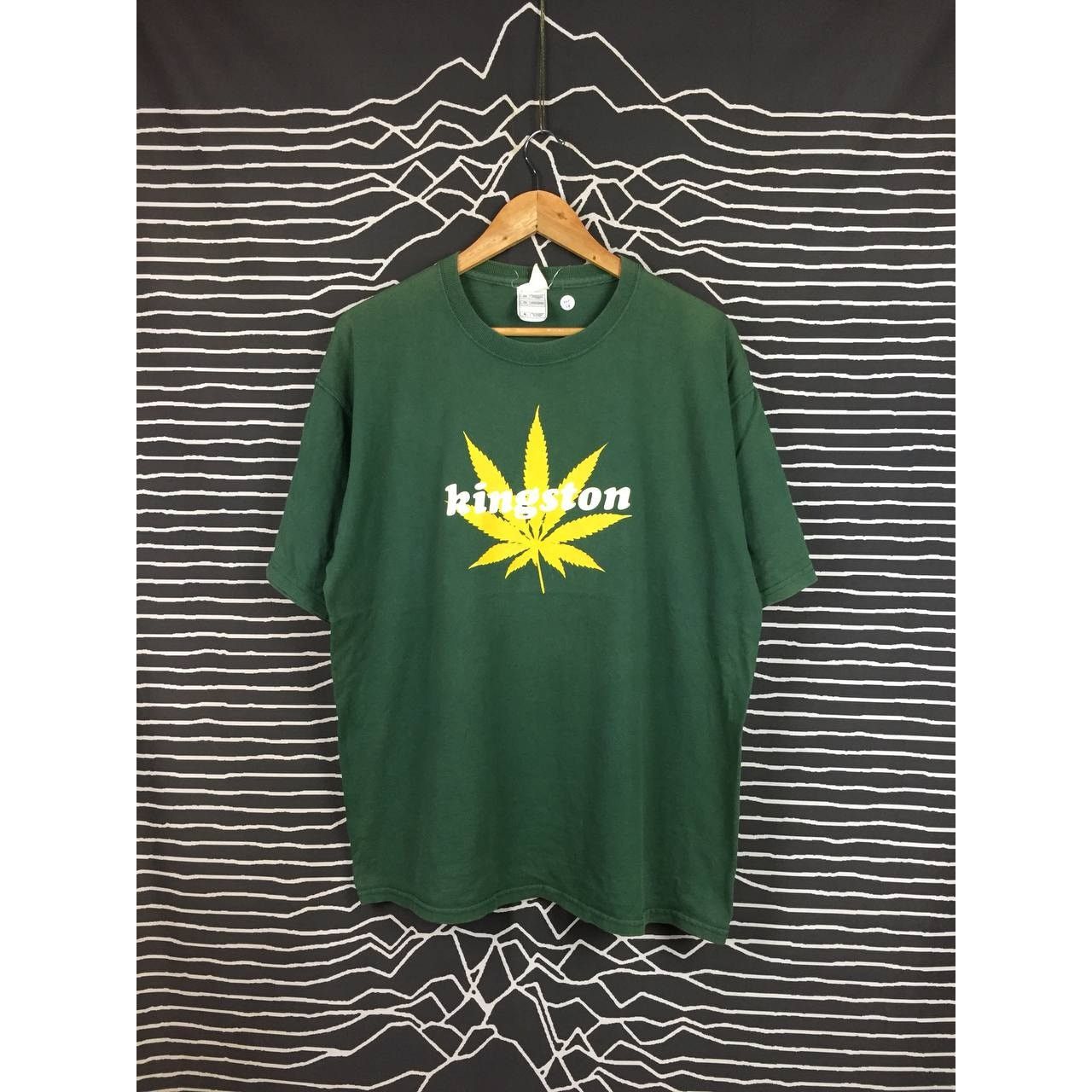 Vintage Vtg Kingston Marijuana Cannabis Leaf Iconic Weed Graphic Tee Size US XL / EU 56 / 4 - 2 Thumbnail