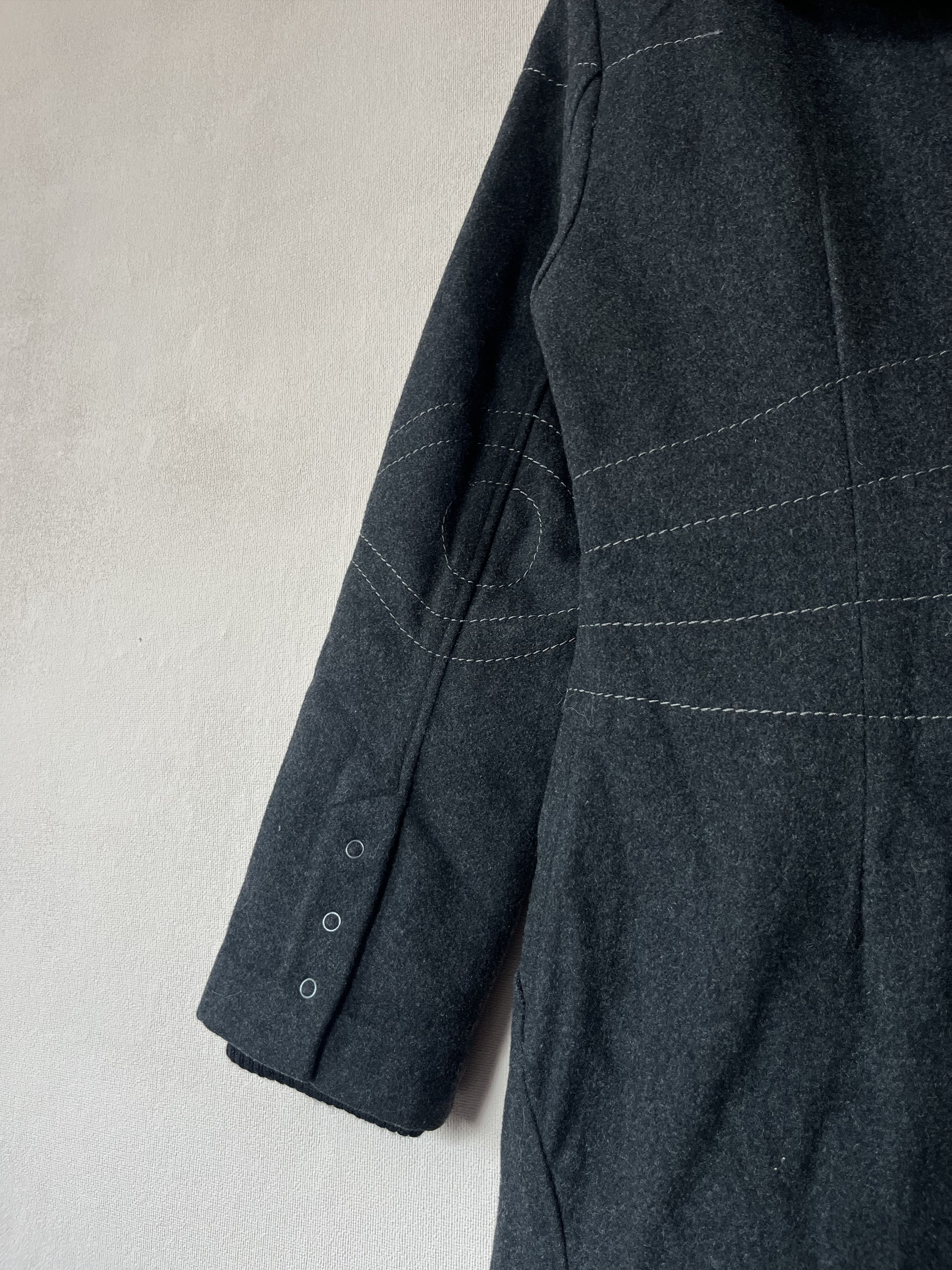 Cop Copine Cop Copine Vintage Wool Long Coat Zip Jacket Gray Lining Wit Size S / US 4 / IT 40 - 5 Thumbnail