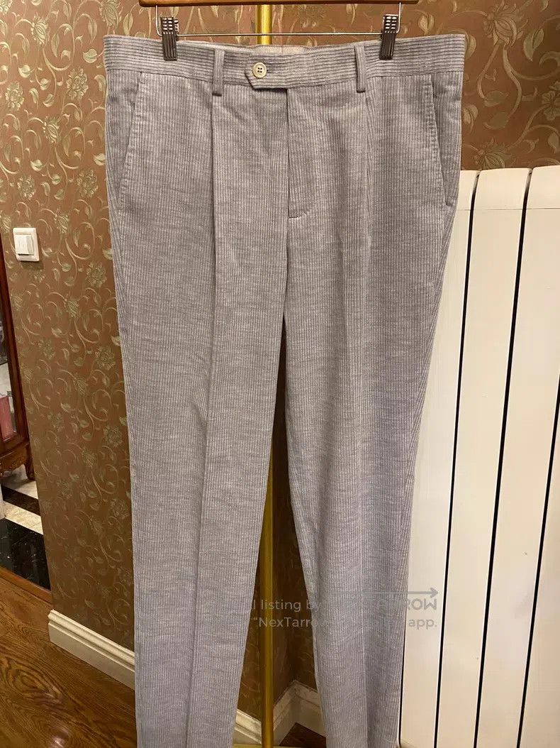 Brunello Cucinelli Brunello Cucinelli Cashmere corduroy suit set, suit, blaze Size 50L - 6 Thumbnail