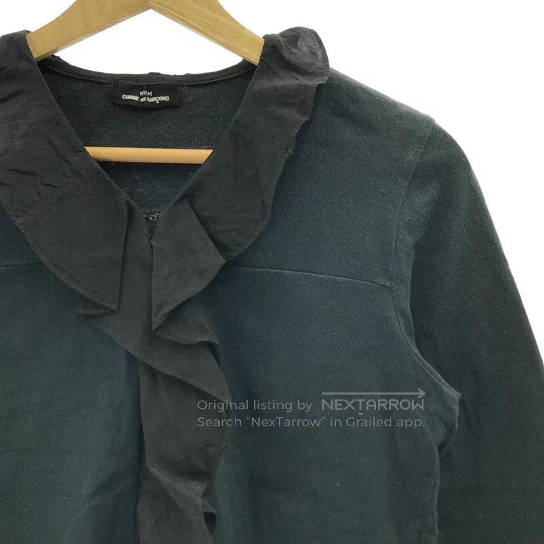 Comme des Garcons Comme Des Garcons Cotton Ruffled V-Neck Top Size S / US 4 / IT 40 - 2 Thumbnail