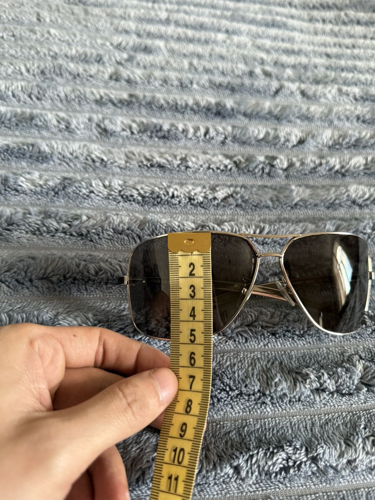 Chanel Chanel Silver Metal Aviator Sunglasses 4141-Q Size ONE SIZE - 18 Thumbnail