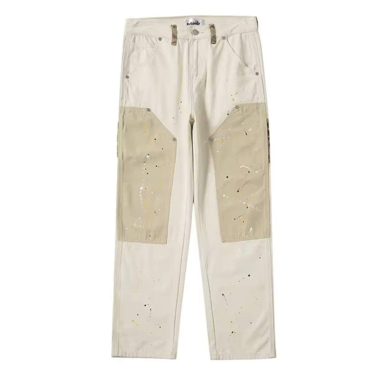 Japanese Brand × Vintage Hip Hop Khaki Cashew Flower Straight Leg Pants Size US 30 / EU 46 - 5 Thumbnail