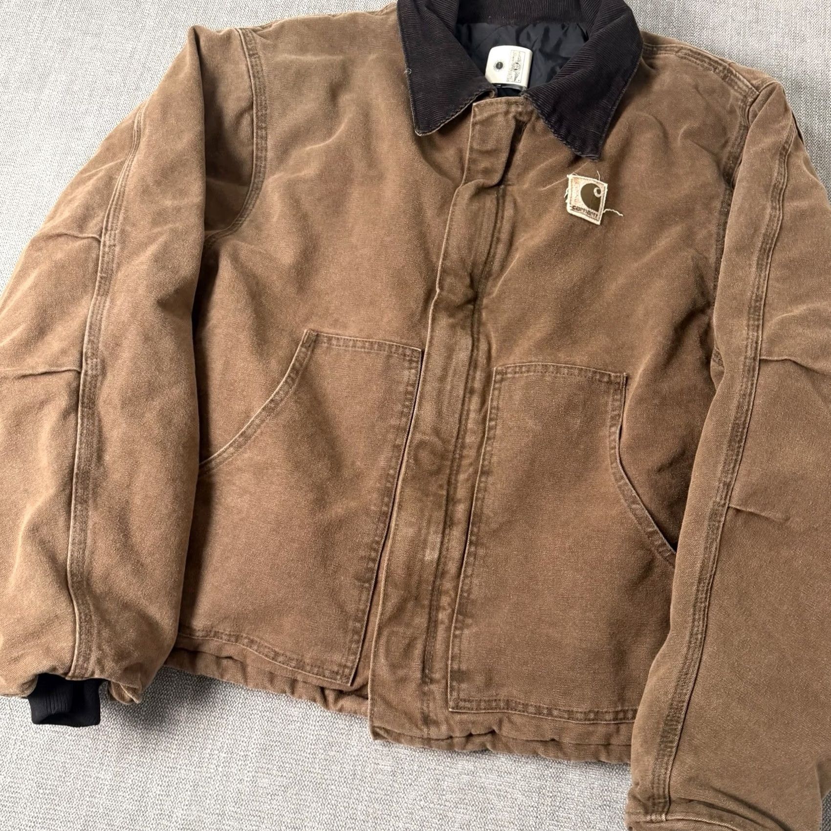 Carhartt VINTAGE Carhartt J22 CHT Faded Brown Arctic Jacket 2XL Men Brown Overcoat Jacket Size US XXL / EU 58 / 5 - 5 Thumbnail