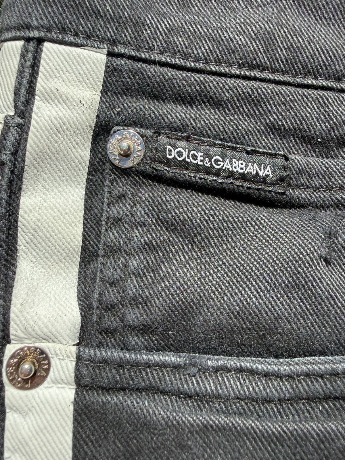 Dolce & Gabbana Dolce & Gabbana Side Stripe Black Jeans Size US 30 / EU 46 - 5 Thumbnail
