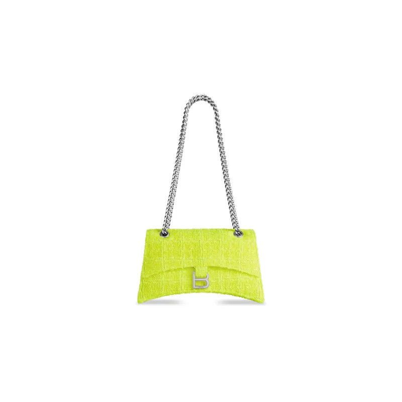 Balenciaga o1mt1gz0325 Size: OS / Crush Small Chain Bag in Yellow Size ONE SIZE - 1 Thumbnail