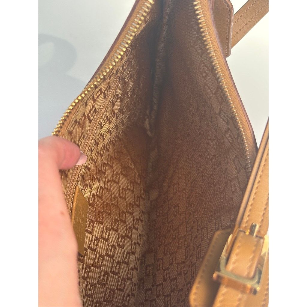 Gucci GUCCI Jackie Shoulderbag Half Moon Pink Suede Tan Leather Size ONE SIZE - 13 Thumbnail