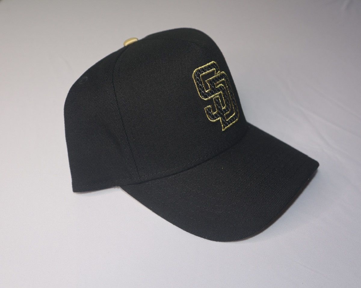New Era San Diego Padres Black A-Frame Snapback Hat Size ONE SIZE - 3 Thumbnail